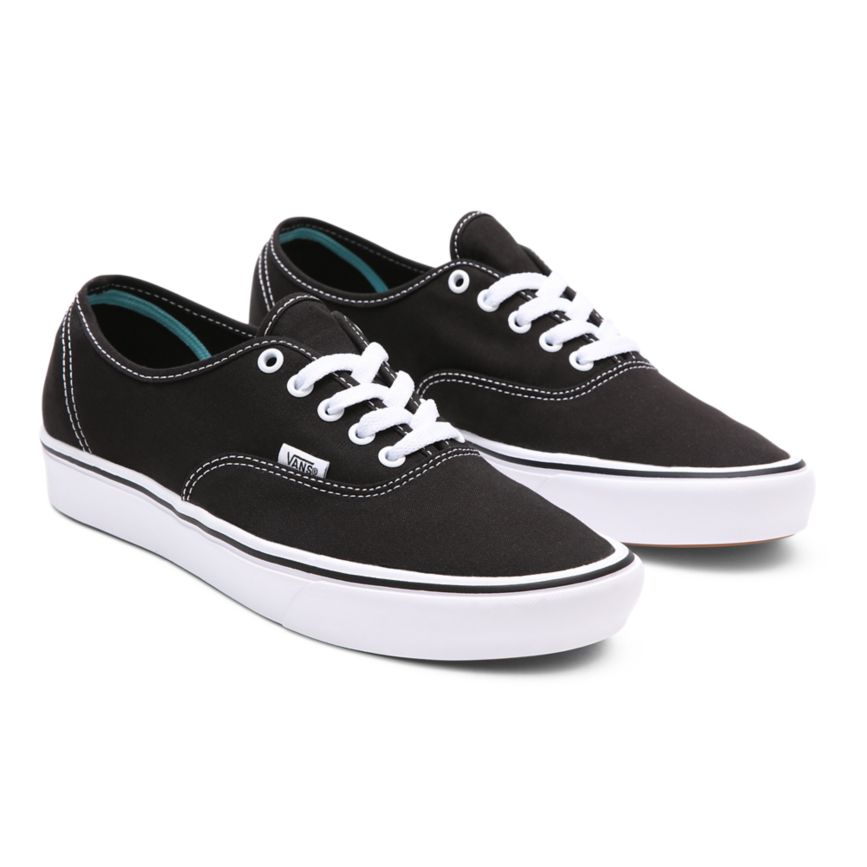 Vans Classic Comfycush Authentic Dam Svarta/Vita - Vans Classics Rea (VSCRD0539)